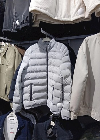 Gri Düğmeli Sokak Stili Erkek Mont - Görsel 2