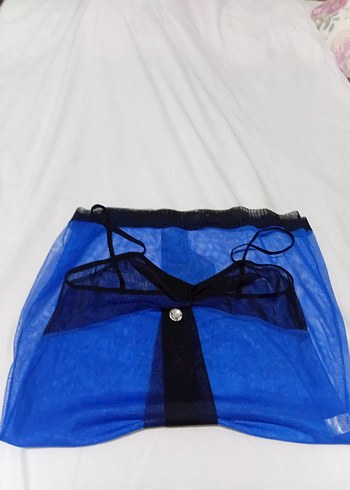 xl Beden Mavi Askılı gecelık l xl