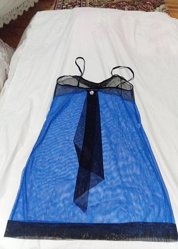 Diğer Mavi Askılı gecelık l xl