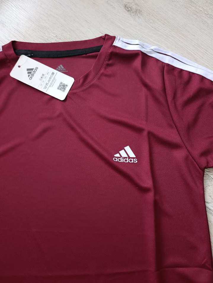 Bordo Adidas Erkek Spor Tişörtü - Görsel 2
