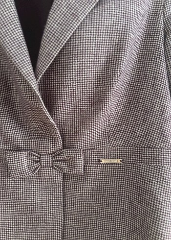 Bordo yün petit kare Liu Jo ceket - Görsel 2