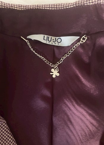 Bordo yün petit kare Liu Jo ceket - Görsel 3