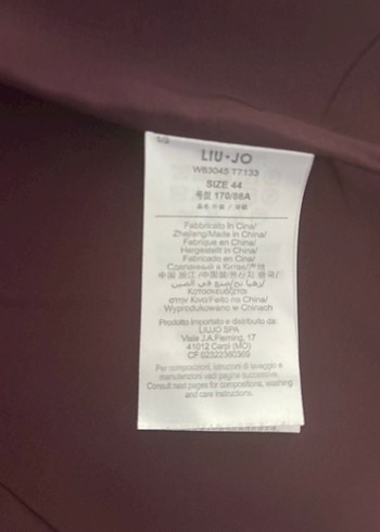 Bordo yün petit kare Liu Jo ceket - Görsel 4