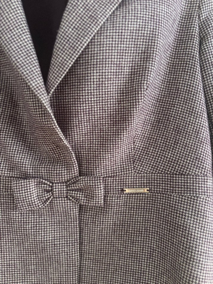 Bordo yün petit kare Liu Jo ceket - Görsel 2