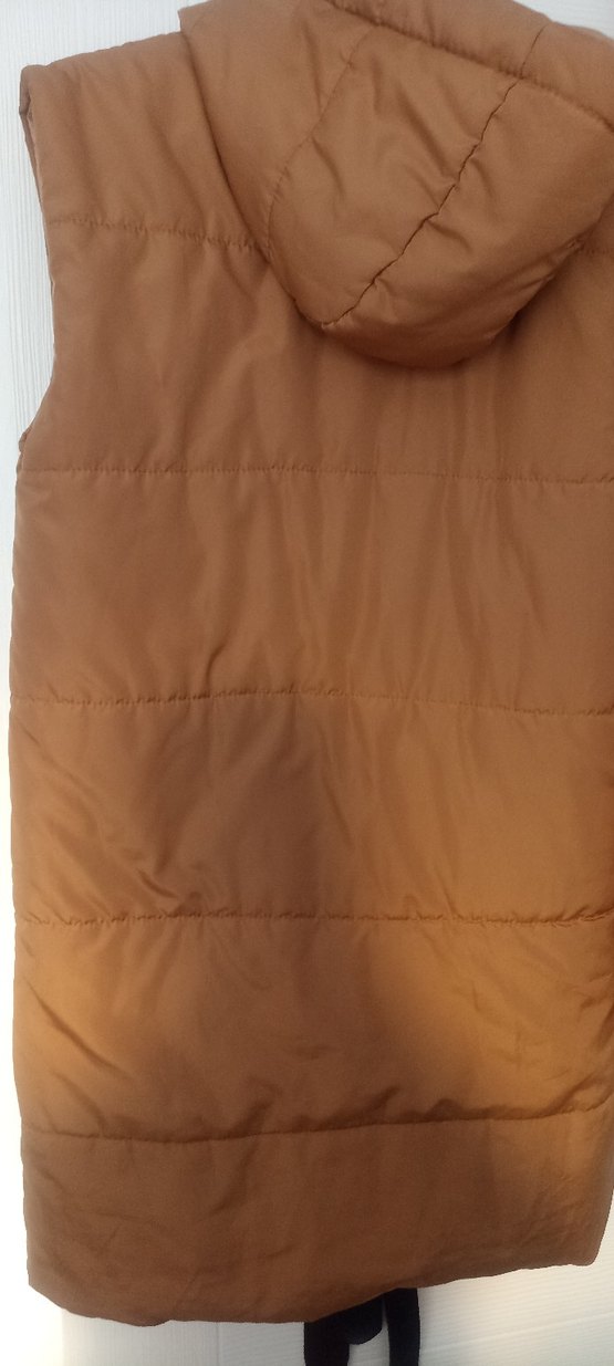 Düğmeli Kahverengi Kadın Şişme Yelek - Görsel 3