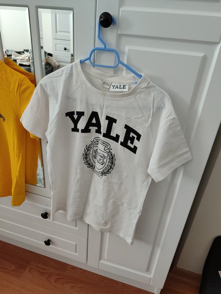 Sarı Baskılı Pamuklu Erkek Tişört - Görsel 5