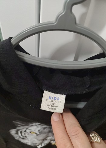 Siyah Erkek Çocuk Sweatshirt Kapüşonlu - Görsel 9