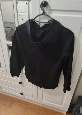 Siyah Erkek Çocuk Sweatshirt Kapüşonlu - Görsel 7