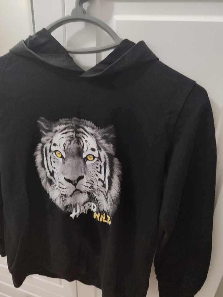 Siyah Erkek Çocuk Sweatshirt Kapüşonlu - Görsel 2