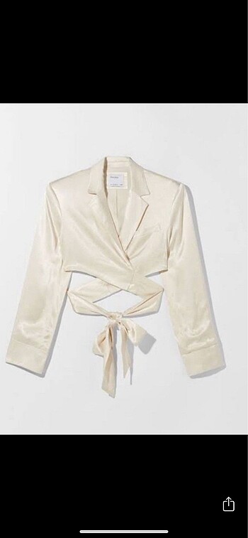 Bershka Saten Crop Blazer