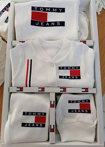 Tommy Hilfiger Kaliteli şık.TOMY.kompak kumas.7 parca.kız&erkek