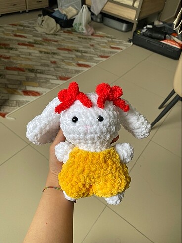 Tavşan el yapımı amigurimi örgü