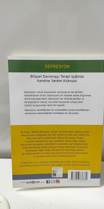  Depresyon bilişsel davranışçı terapi ışığında kendine yardım kla
