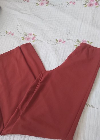 s Beden kiremit rengi Kadın Kumaş Pantolon