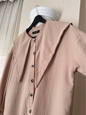 xl Beden camel Renk Bej Renk Yakalı Gömlek (40-42)