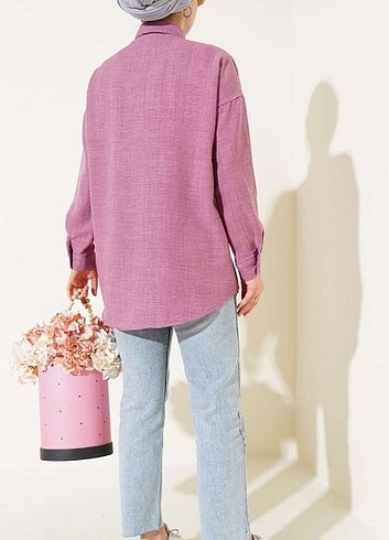 44 Beden Pul Payetli Oversize Gömlek