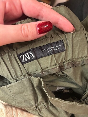 xs Beden Zara Haki Kumaş Pantolon