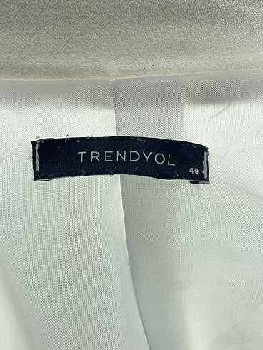 40 Beden beyaz Renk Trendyol & Milla Blazer p İndirimli.