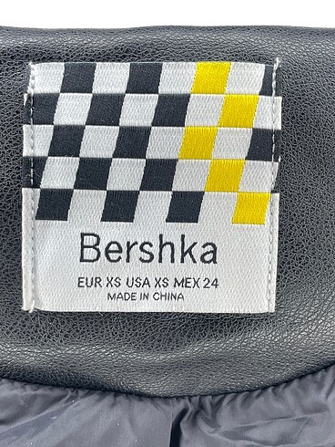 xs Beden siyah Renk Bershka Deri Ceket %70 İndirimli.