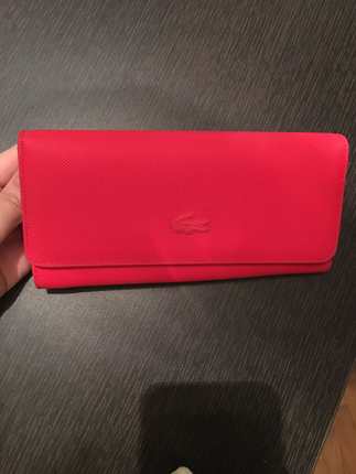 Lacoste kırmızı orijinal cüzdan