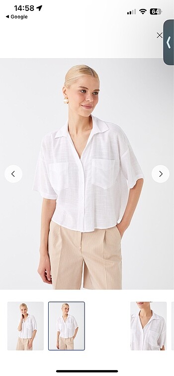 Bershka keten gömlek