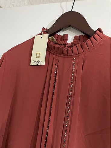 Pembe Potin Kiremit tunik