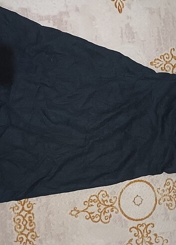 l Beden siyah Renk Keten Elbise