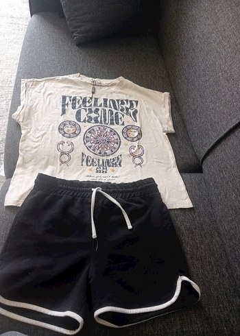 Baskılı Kız Tişörtü, Loose Fit, Kısa Kollu