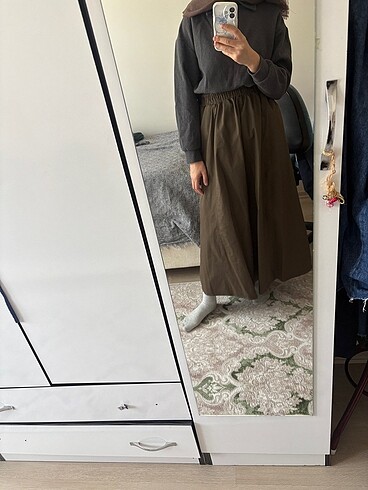 Diğer Koyu yeşil etek/gabardin