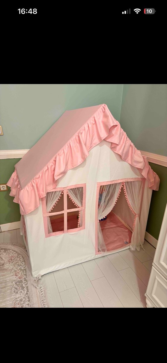 Pastel Pembe Çocuk Oyun Evi Çadırı - Görsel 2