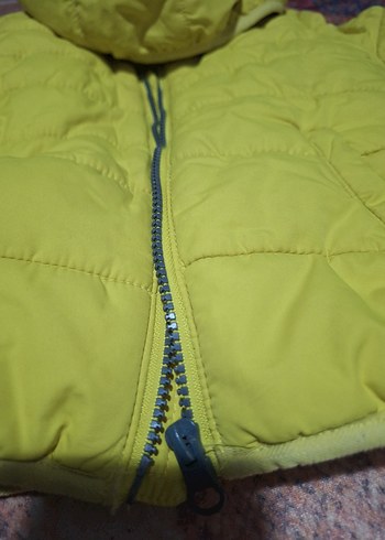 LC Waikiki Kapüşonlu Sarı Fermuarlı Erkek Çocuk Mont