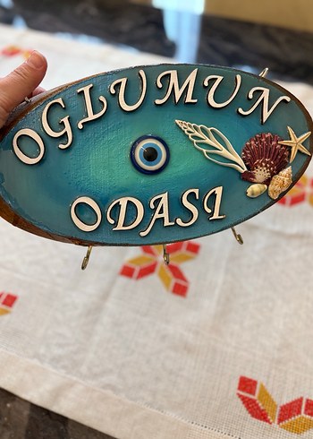 Diğer Oğlumun Odası Dekoratif Kapı Süsü Turkuaz