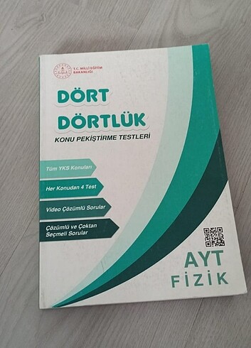 Ayt Dört dörtlük meb konu pekiştirme testleri fizik kimya biyolo