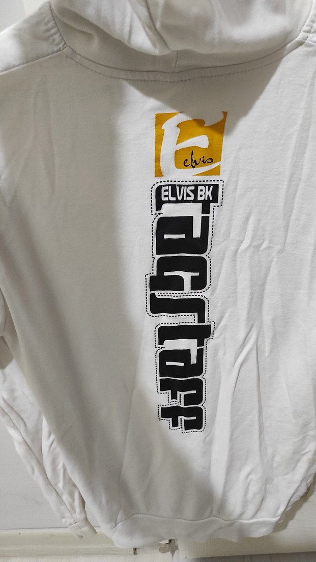 Kapüşonlu Beyaz Fermuarlı Hırka - Görsel 3