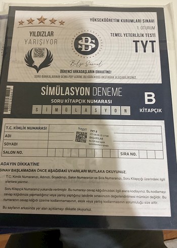  Bilgi sarmal TYT AYT genel deneme