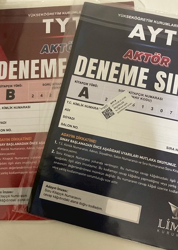 AYT ve TYT limit yayınları Deneme Sınavları Seti