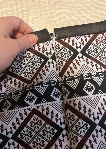 Desenli Bohem Mini Etek - Görsel 5