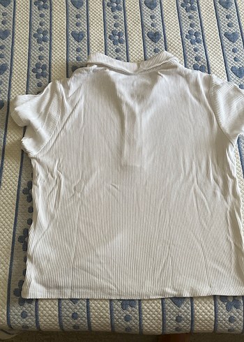 Beyaz Kısa Kollu Polo Tişört - Görsel 4