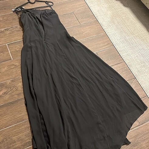 Tek omuz taşlı önü drapeli abiye - Görsel 5