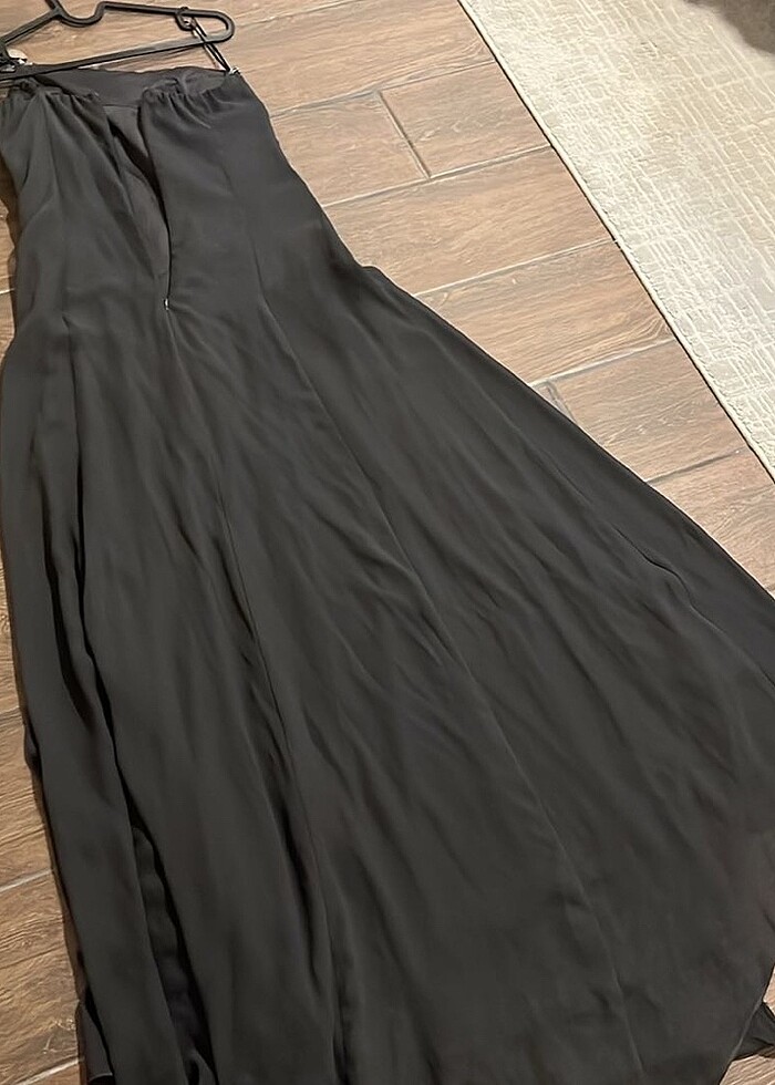 Tek omuz taşlı önü drapeli abiye - Görsel 5