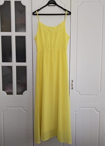 Sarí yazlık elbise