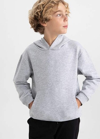 DeFacto kapşonlu kanguru cepli sweatshirt