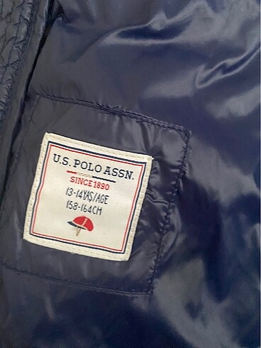 13-14 Yaş Beden lacivert Renk Us polo assn yeni mont