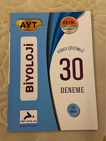 Paraf AYT BİYOLOJİ deneme (açıklamayı okuyun lütfen)