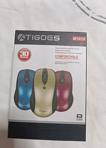 Tigoes M1018 Renkli USB Optik Mouse