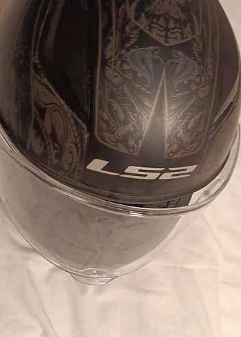 Desenli Siyah LS2 Motosiklet Kaskı XL - Görsel 6