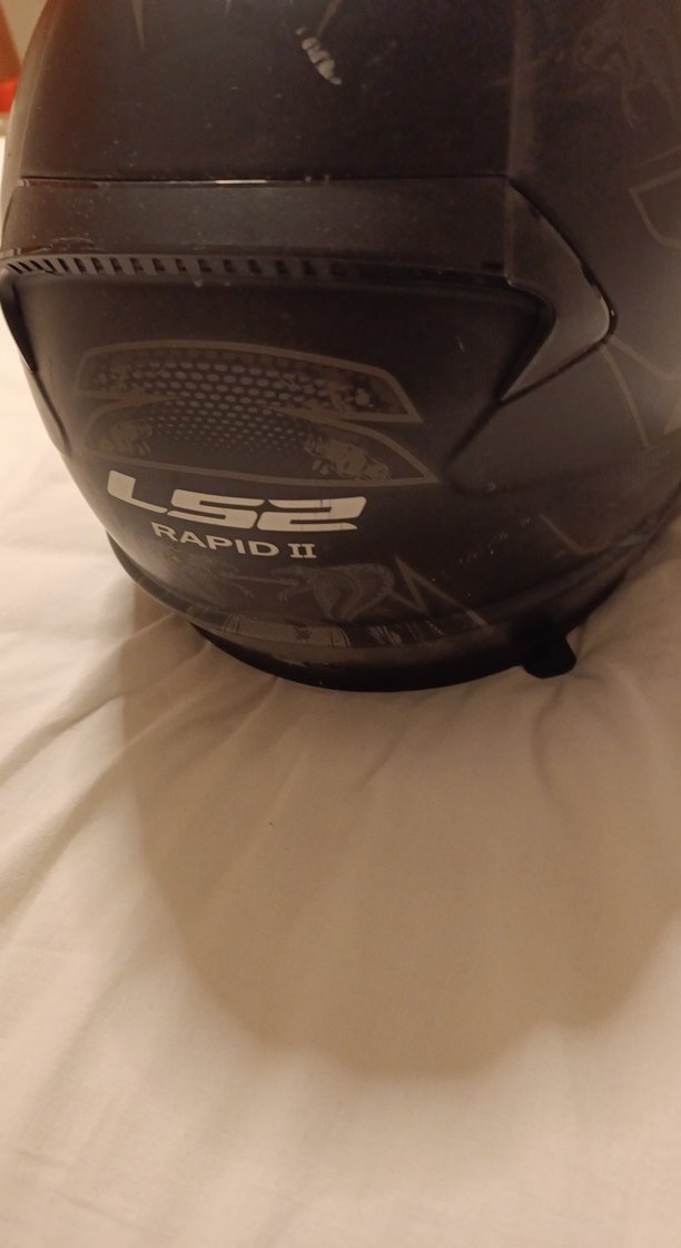 Desenli Siyah LS2 Motosiklet Kaskı XL - Görsel 4