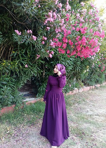 tesettür şifon elbise abiye - Görsel 4