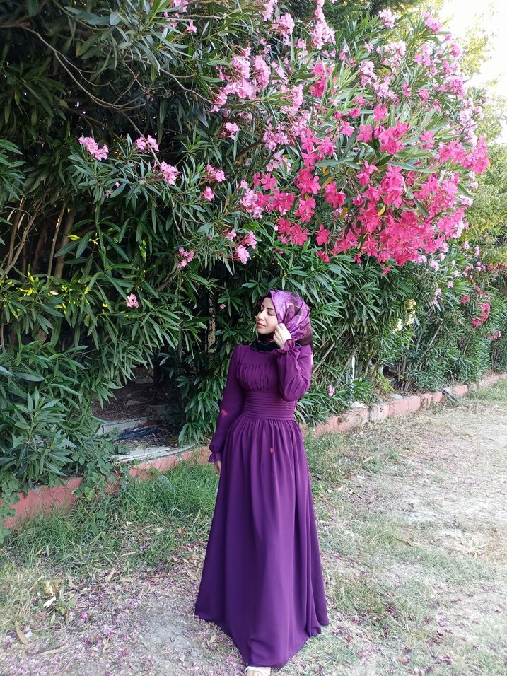 tesettür şifon elbise abiye - Görsel 4