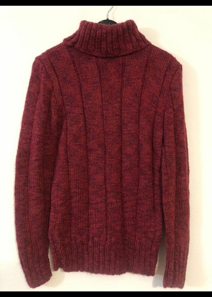 Kazak.. vintage örgü yün ipten kazak - Görsel 3